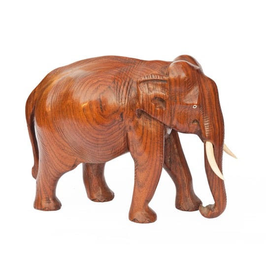 Wooden Hand Made Elephant - Image 2