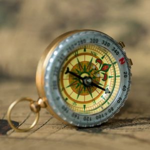 Golden Analog Compass